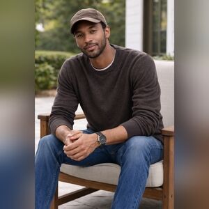 IZOD Men's Dark Brown Crewneck Sweater